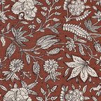 Individual 33x45cm flower print rojo