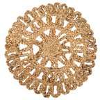 Individual 35cm yute ondas redondo
