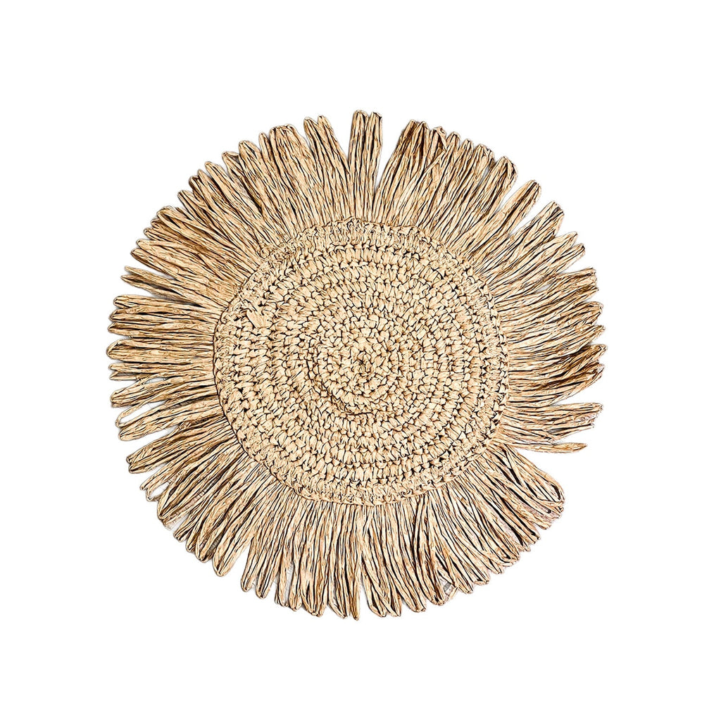 Individual 38 cm tejido flecos