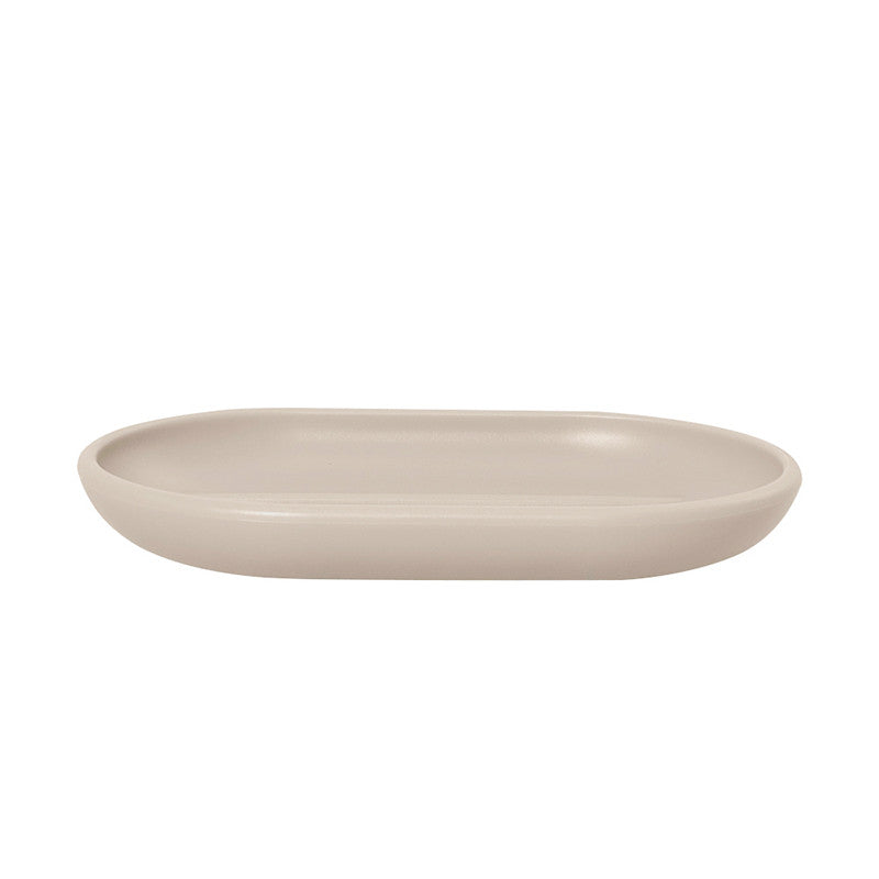 Jabonera plástica beige