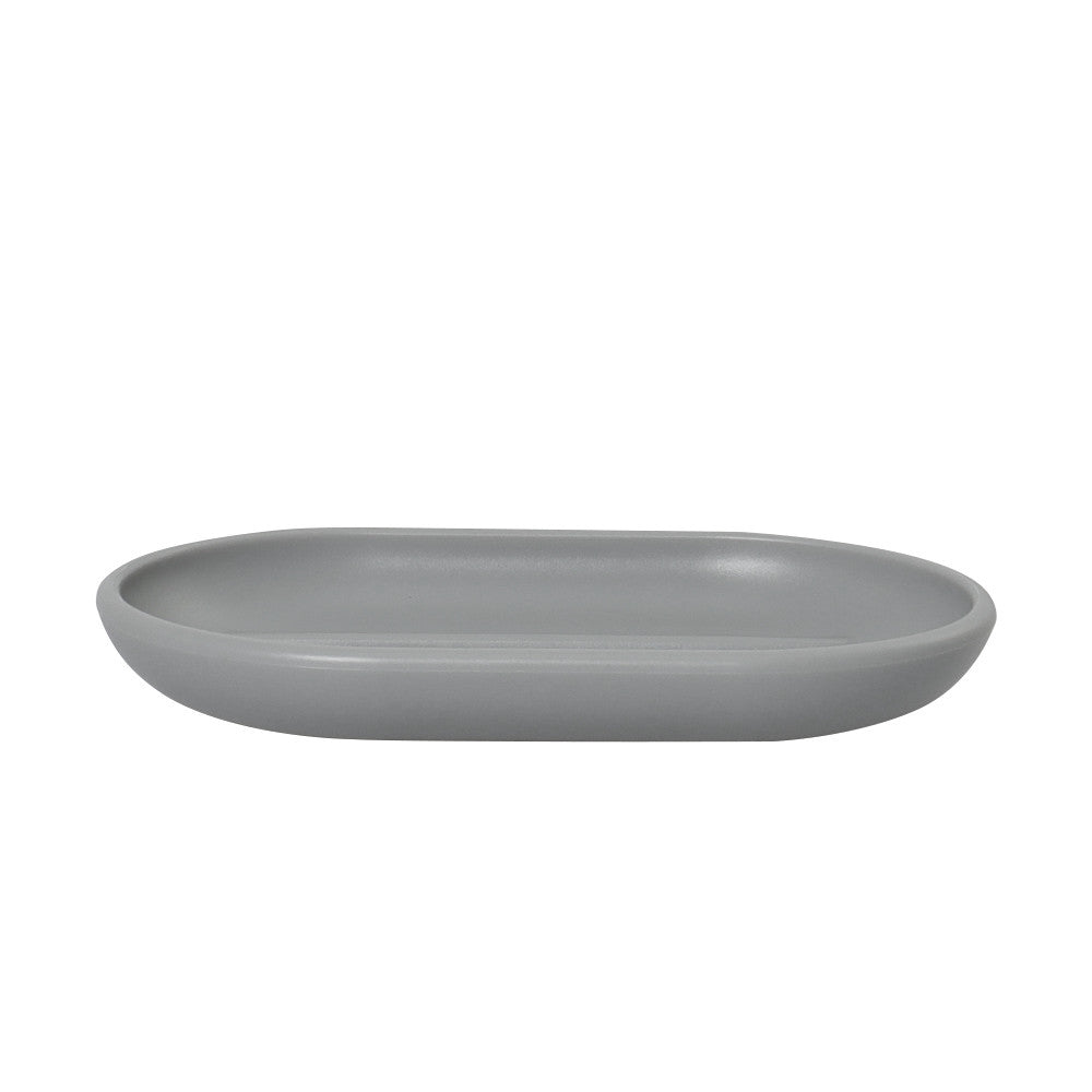 Jabonera plástica gris