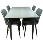 Juego comedor 4 sillas Daga gris silla gris