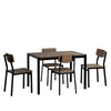 Juego comedor 4 sillas Toronto negro