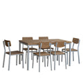 Juego comedor 6 sillas Alberta blanco
