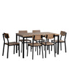 Juego comedor 6 sillas Alberta negro