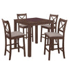 Juego comedor bar 4 sillas Amberes café