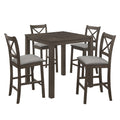 Juego comedor bar 4 sillas Amberes gris