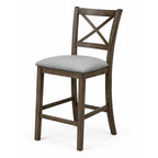 Juego comedor bar 4 sillas Amberes gris