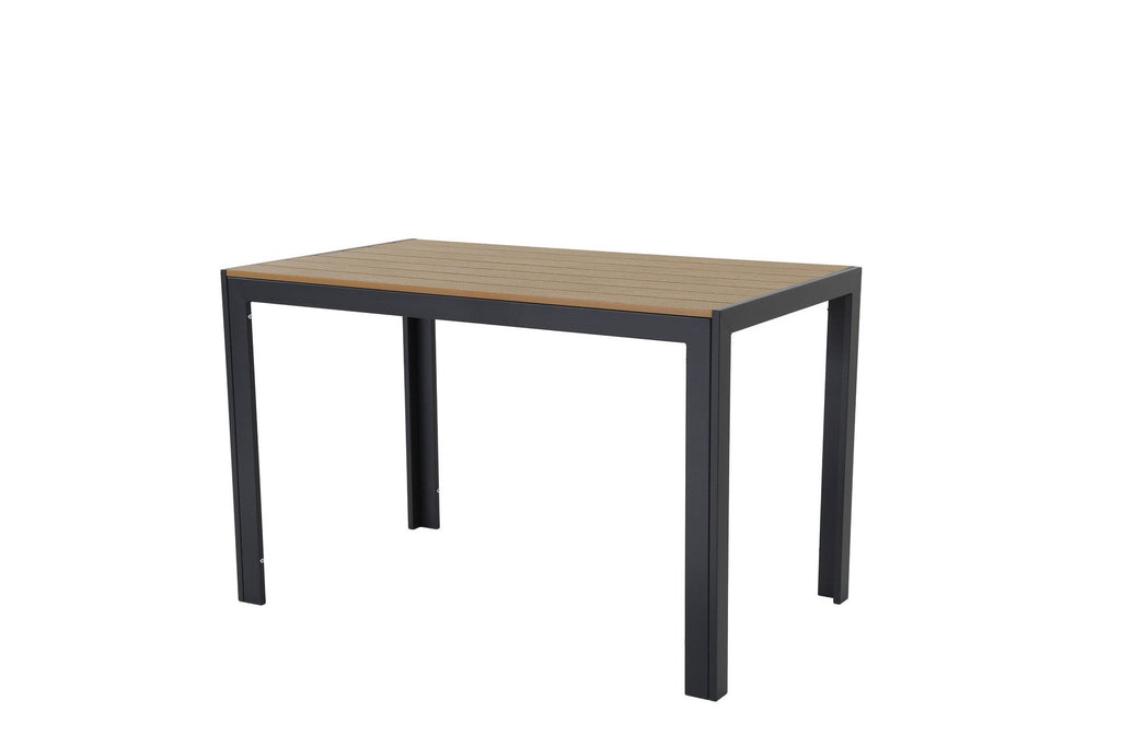 Juego comedor terraza 2 bancos Elko gris oscuro