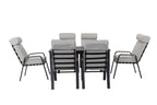 Juego comedor terraza 6 sillas Buford