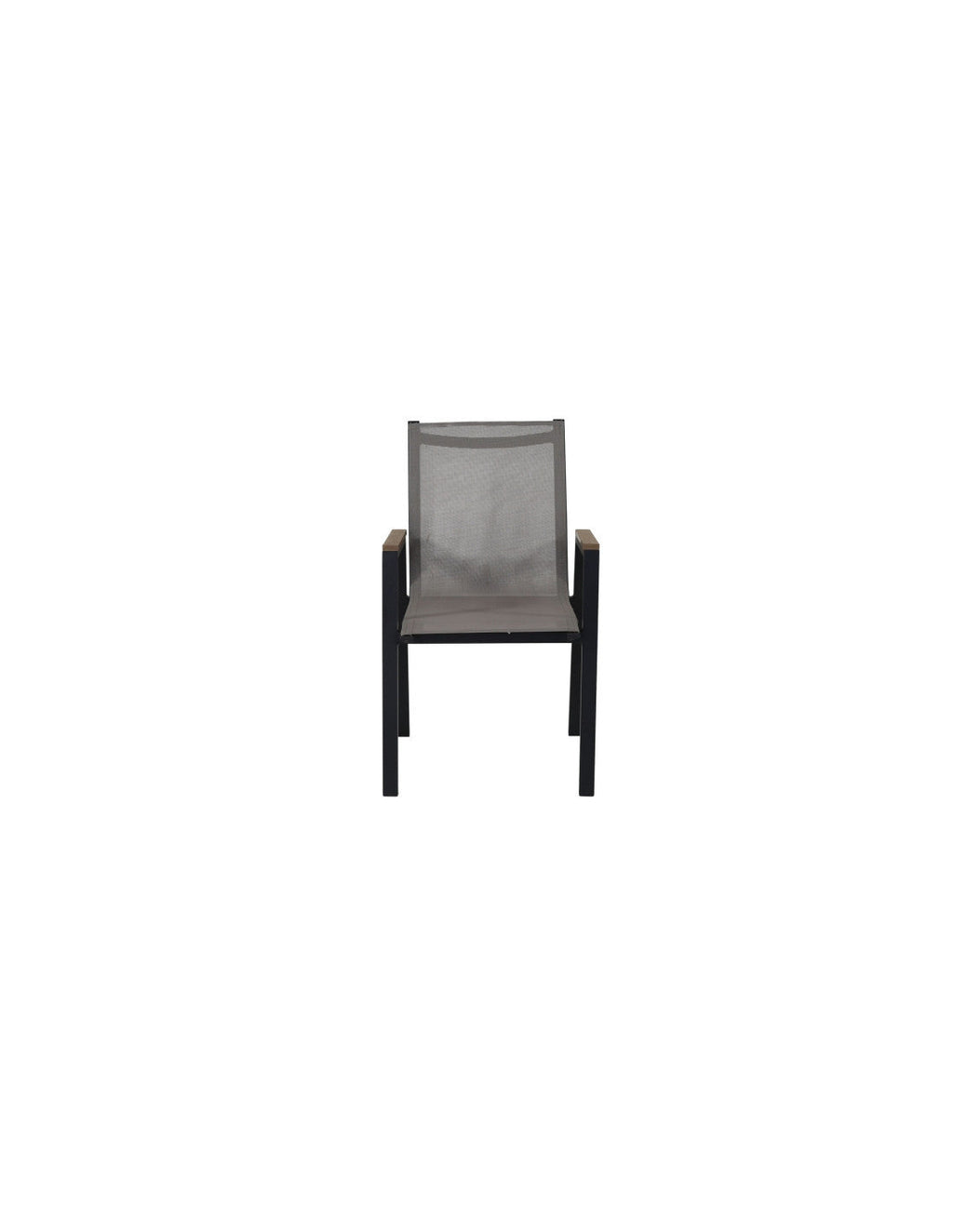 Juego comedor terraza 6 sillas Ely gris oscuro