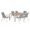 Juego comedor terraza 6 sillas Erie champagne