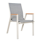 Juego comedor terraza 6 sillas Erie champagne