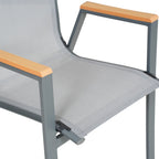 Juego comedor terraza 6 sillas Erie gris