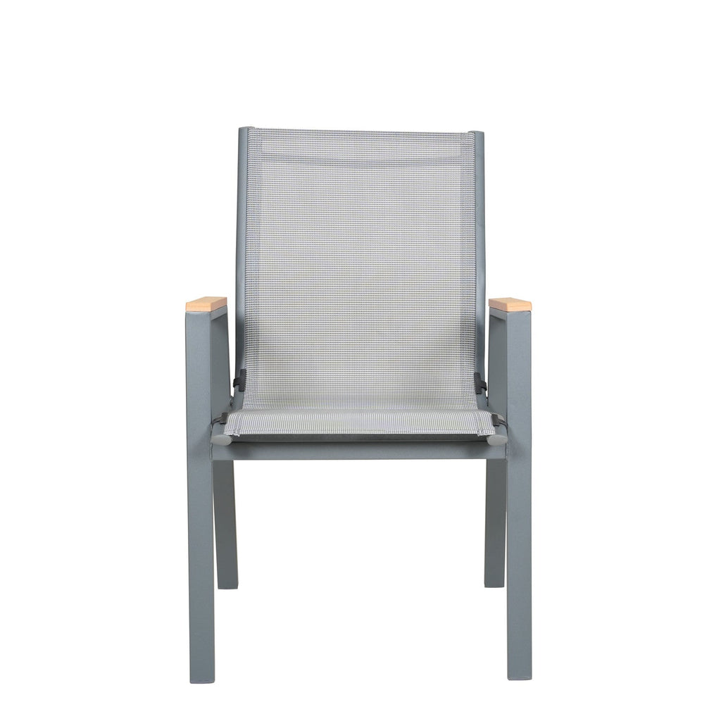 Juego comedor terraza 6 sillas Erie gris