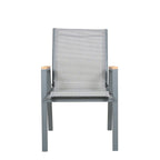 Juego comedor terraza 6 sillas Erie gris