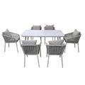 Juego comedor terraza 6 sillas Sylva blanco