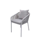 Juego comedor terraza 6 sillas Sylva blanco