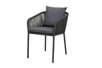 Juego comedor terraza 6 sillas Sylva gris oscuro