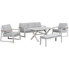 Juego living terraza Elgin champagne 3-1-1-1