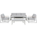 Juego living terraza Elgin champagne 3-1-1-1