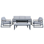 Juego living terraza Elgin gris 3-1-1-1