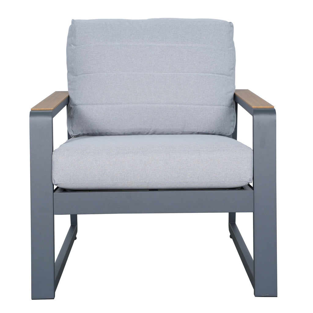 Juego living terraza Elgin gris 3-1-1-1