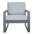 Juego living terraza Elgin gris 3-1-1-1
