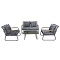 Juego living terraza Macos 2-1-1 gris