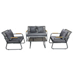 Juego living terraza Macos 2-1-1 gris