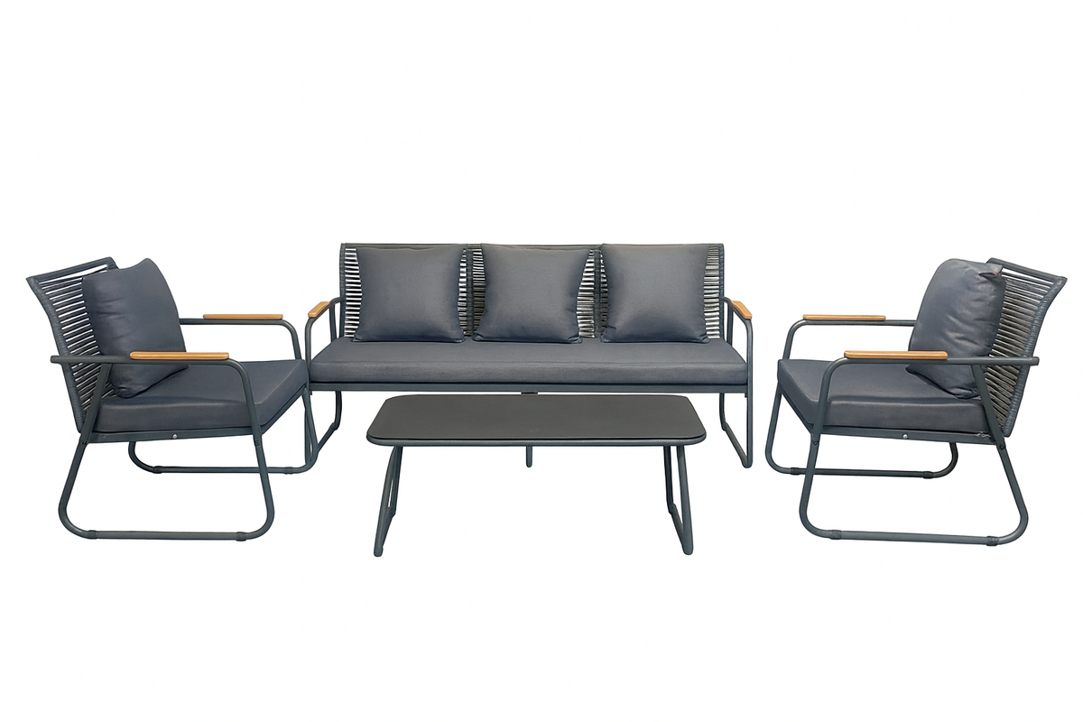 Juego living terraza Macos 3-1-1 gris