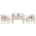 Juego living terraza Mykonos 2-1-1 beige