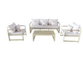 Juego living terraza Mykonos 3-1-1 beige