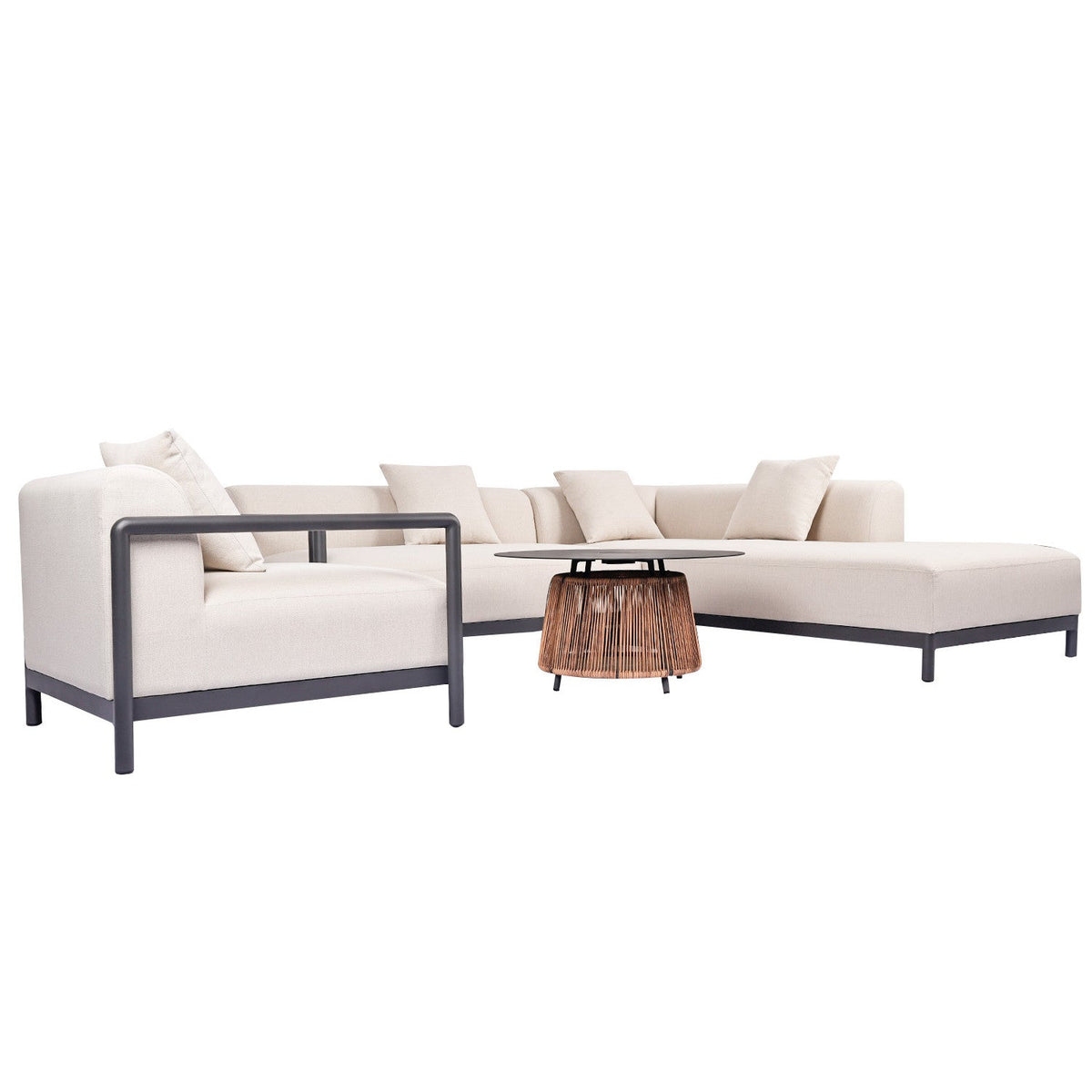 Juego living terraza Oasis 4 pzas