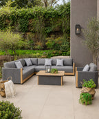 Juego living terraza seccional Ámbar 4 pzas