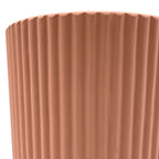 Macetero cerámica 14cm ranurado rosa pálido