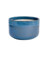 Macetero cerámica 17x10.5cm azul glossy rayas