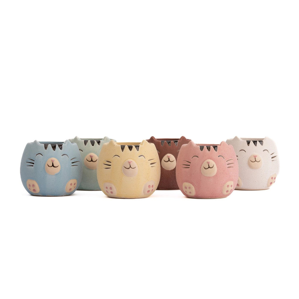Macetero gato colores surtidos 8.7cm