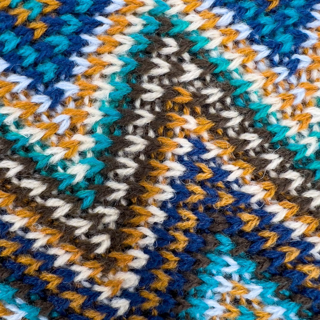 Manta 127x125cm zigzag azul