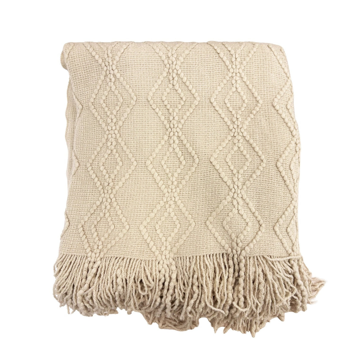 Manta 130x170cm rombos beige