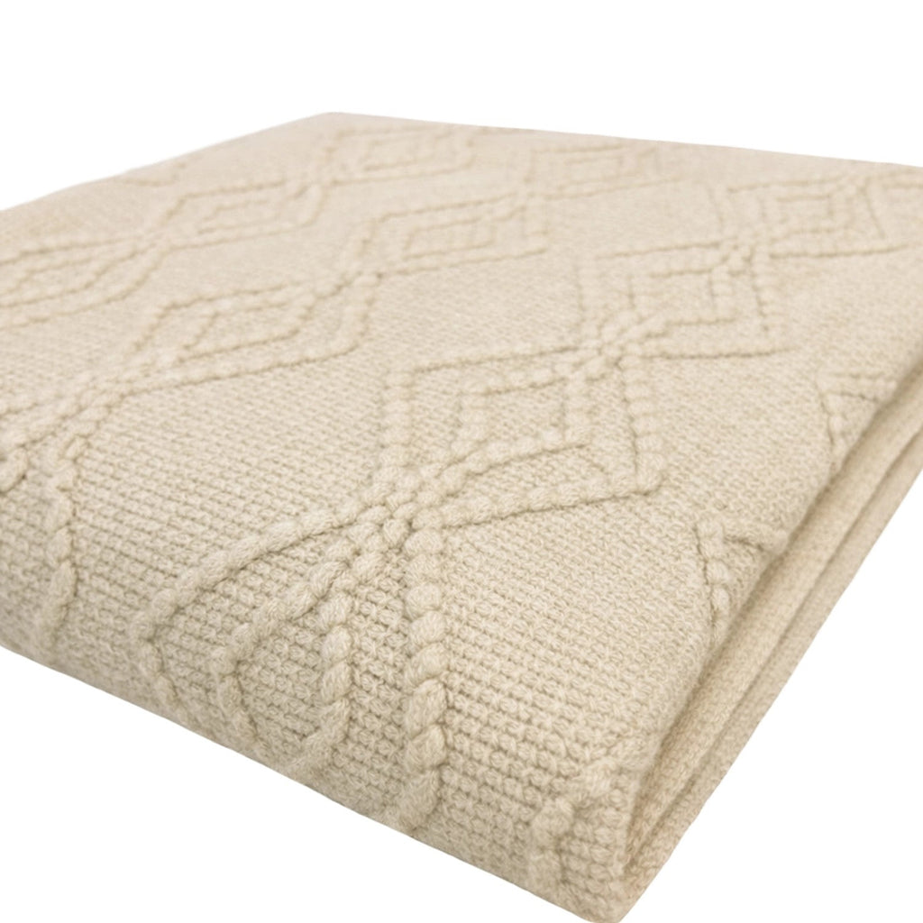 Manta 130x170cm rombos beige