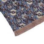 Mantel flower print azul 200x135cm