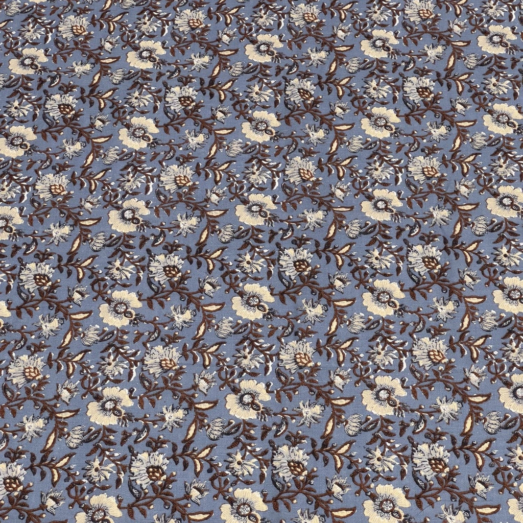Mantel flower print azul 200x135cm