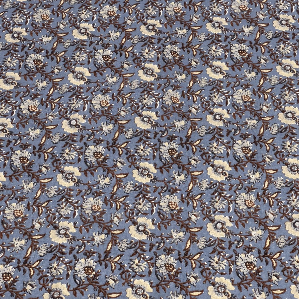 Mantel flower print azul 200x135cm