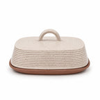 Mantequillero cerámica beige terracota