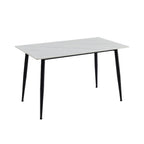 Mesa comedor 4 puestos Khissa blanco mate
