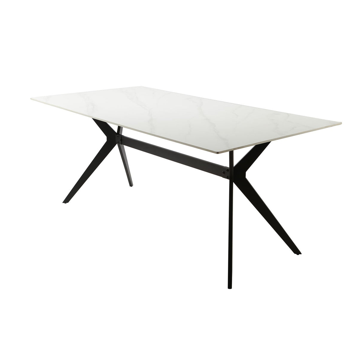 Mesa comedor 6 puestos Akila blanco mate