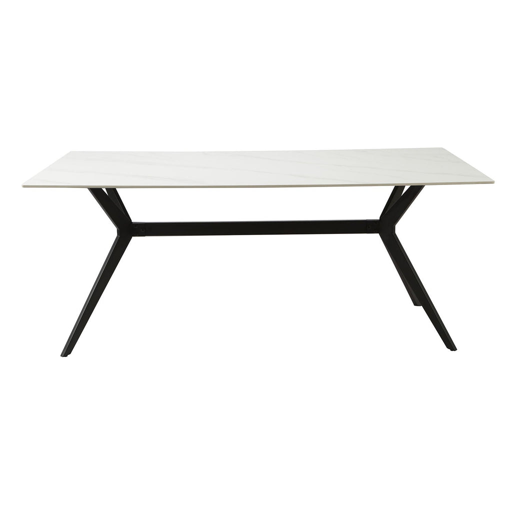 Mesa comedor 6 puestos Akila blanco mate
