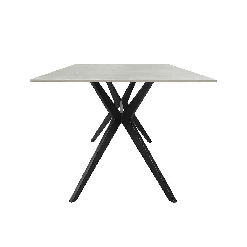 Mesa comedor 6 puestos Akila gris mate