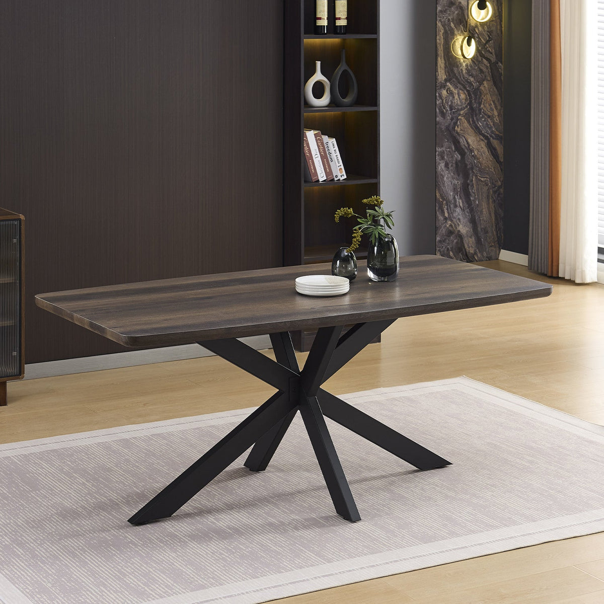 Mesa comedor 6 puestos Bonaire negro